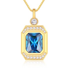 RIVIKO Valentines Day Gifts for Her,925 Sterling Silver Birthstone Pendant Anniversary Birthday Valentines Jewelry Gifts for Her Mom Wife Friend Lady