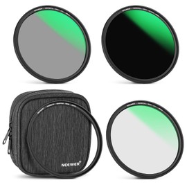 NEEWER 49 mm 4-in-1 Magnetic ND Filter Set with Grey Filter ND1000 Filter + MCUV + CPL + Adapter Ring 42 Layers Coatings / Ultra Thin / Waterproof / Scratch-Resistant Magnetic ND Filter Kit & Bag