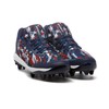 Boombah Men's Raptor USA Corps Molded Cleat Navy/Red/White - Size