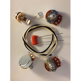 Lefty Wiring Harness Kit For J Bass US Spec Pots .068uf 225P Orange Drop Cap