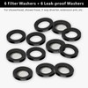 6 Pack Shower Filter Gasket + 6 Pack Rubber Washer,