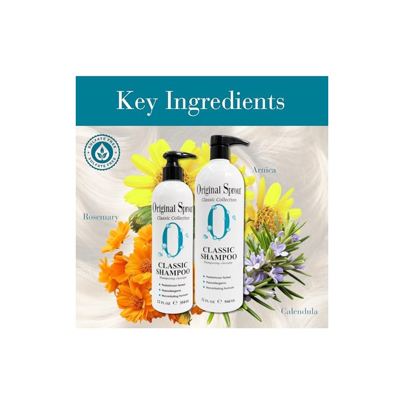 Original Sprout Natural Shampoo. Organic Sulfate Free Shampoo for All