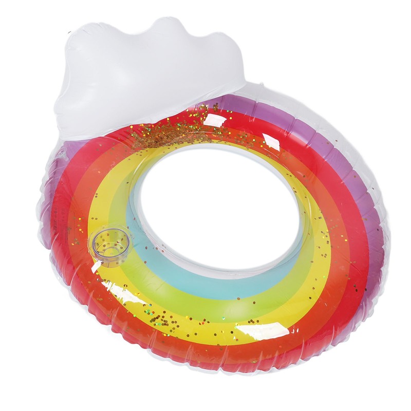 Swimming Ring Pool Float Inflatable Colorful Thickened PVC Pool Float