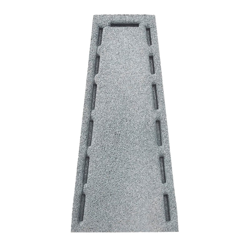 Rubberific Premium Rubber Downspout Splash Block, Rain Guard, Stone Textured