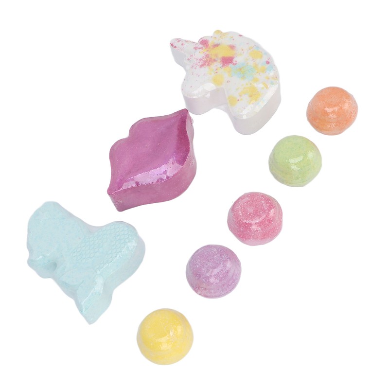 8pcs Bubble Bath Ball Set Different Shapes Fragrance Exfoliating Refreshing