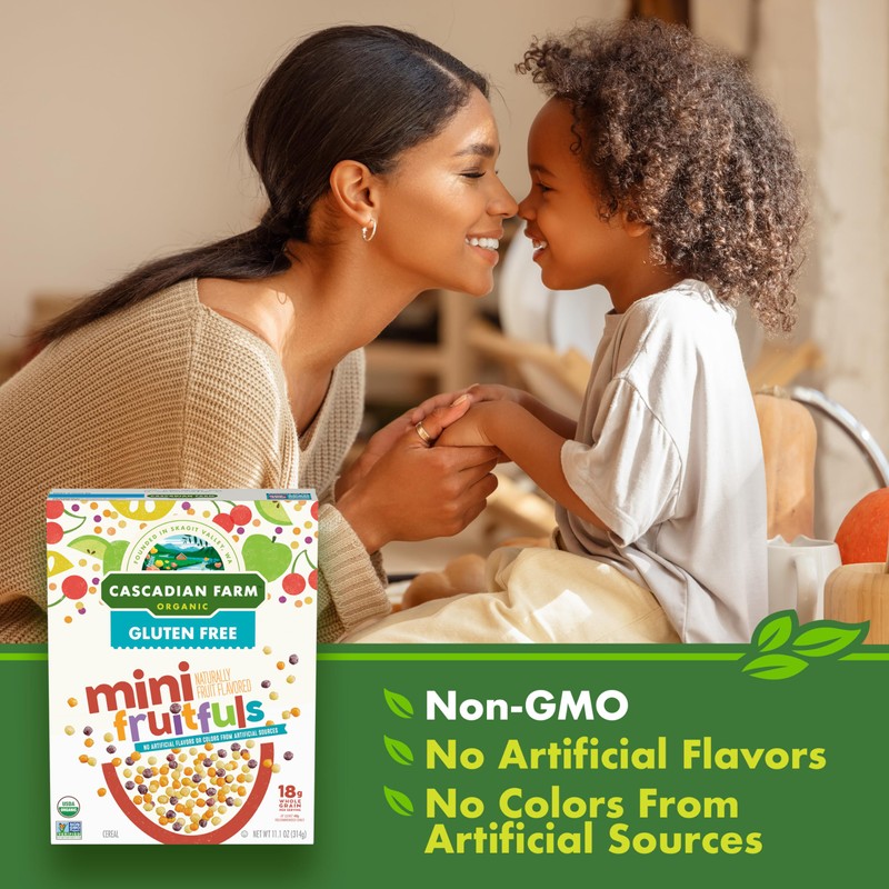 Cascadian Farm Organic Mini Fruitfuls Breakfast Cereal, Made With Whole
