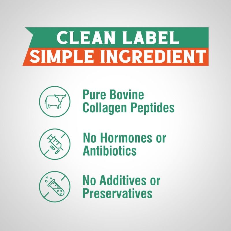 Vitalibre Bovine Collagen Peptides Powder for Women and Men, Grass-Fed