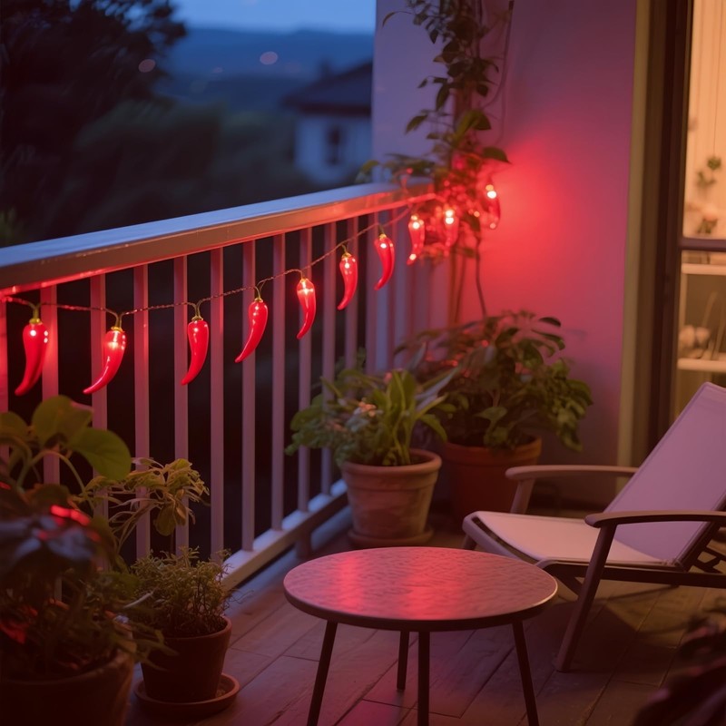 JinBest 35 LED Red Chili Pepper Christmas Lights, Commercial Grade