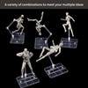 POMER Action Figure Stand, 5 Pcs Transparent Assembly Action Figure