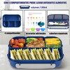 Bento Box, Fiambrera Lonchera para Adultos Niñas y Niño, Caja