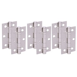 HANDLEZONE® Door Hinges 3 Pairs 76mm / 3 inch Ball Bearing, with Screws - Satin Nickel