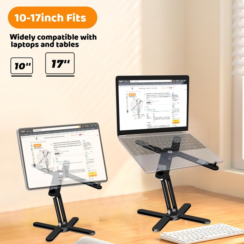 Moallia Laptop Stand with 360 Rotating Base, Computer Notebook Laptop