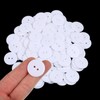 100 Pcs White Buttons for Crafts 1 Inch 2 Hole