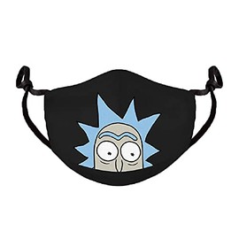 Rick and Morty Adjustable Cloth Face Mask Black/Blue