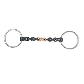 Shires Black Sweet Iron Loose Ring Waterford Horse Bit 6", Black Sweet Iron