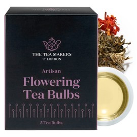 Flowering Tea Bulbs - Natural Blend of Green Tea, Jasmine Flowers, Rose Buds & More - Sweet Floral Notes & Subtle Fruity Flavour - Easy to Brew Blooming Tea Gift Set by The Tea Makers of London