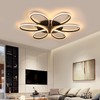 Oliterlux Modern LED Ceiling Light Fixture Black Flush Mount Ceiling