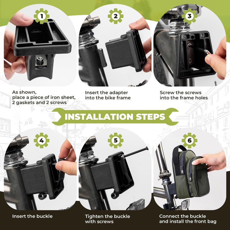 ROCKBROS Bicycle Bag Handlebar Bag Front Bag for Folding Bike
