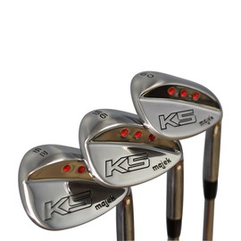 Majek Golf Petite Senior Ladies Complete Wedge Set: 52° Gap Wedge (GW), 56° Sand Wedge (SW), 60° Lob Wedge (LW) Right Handed Ladies Flex Steel Shaft (Petite - 5' to 5'3") Premium Ladies Arthritic Grip