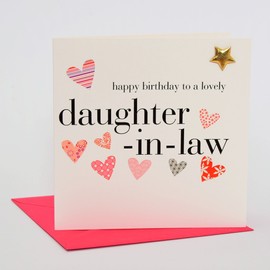 Claire Giles Hearts and Stars Happy Birthday Daughter-in-Law Card