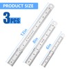 DTDNZKN 3 Pack Stainless Steel Ruler Set - Includes 6