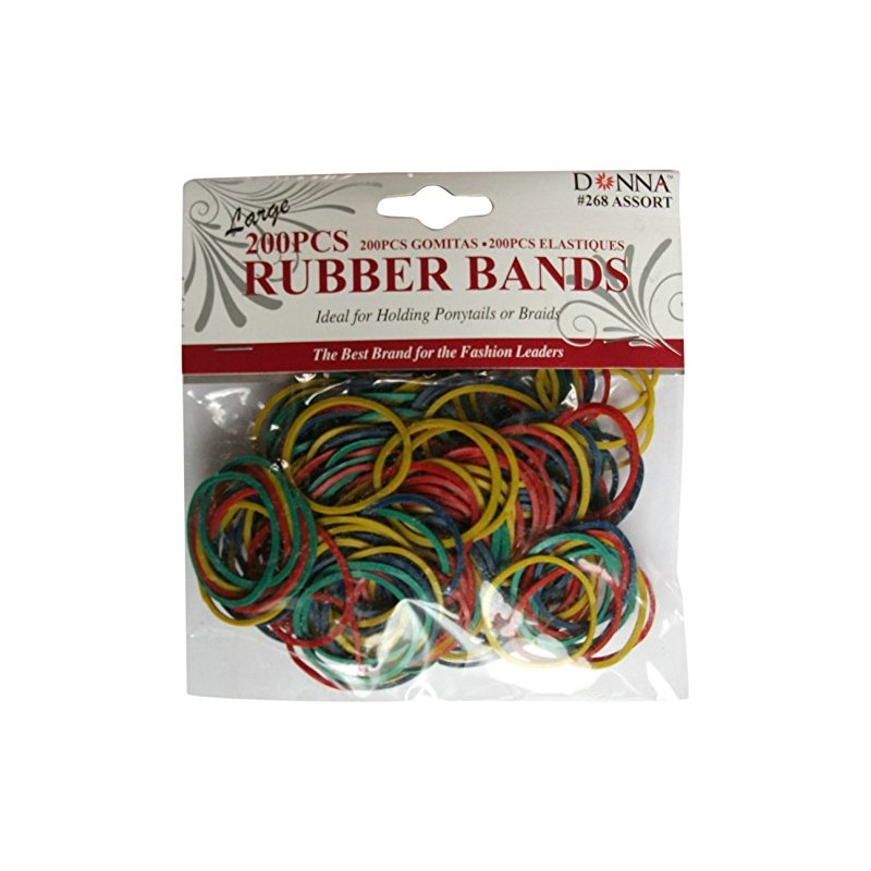 Donna Collection Elastic Bands, 200 Count