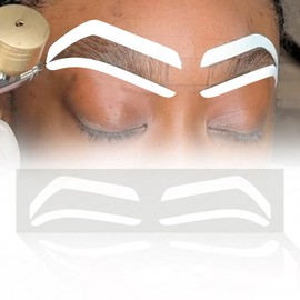 A Pack Of 50 Pairs Disposable Eyebrow Shaping Stickers – Adhesive Stencil Tape for Microblading, Airbrush Brows, and Brow Mapping Guide (50 Pairs Type-A)