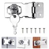 TOP-VIGOR 3 Inch Keyed Hasp Lock and Staple with Padlock,