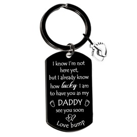 Nfyxcaz Daddy Dad to Be Gifts New Dad Keyring for Men Dad to Be Gifts for Husband from Wife First Time Dad Gifts
