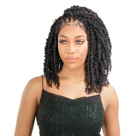Chade Fashions Medium Length Pre-Looped Braided Style Synthetic Hair Wig - ALITRESS YANKY TWIST 12" X 3PCS (T1B/27)