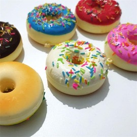 Kryoflare Fake Donuts, Realistic Artificial Fake Donut Decorations for Doughnut Party New Years Party Supplies Food Decoration Prop