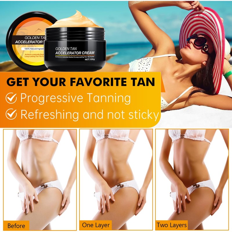 Self-Tanner for Body and Face 100gX2, Tanning Cream, Instant Body