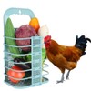 Foldable Chicken Vegetable Basket Cock Hen Fruit Hanging Feeder Feeding