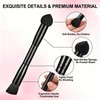 2 Pcs Black Dual Ended Hairline Brushes with Sponge Tip