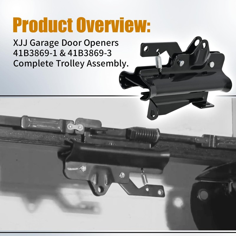 XJJ Garage Door Openers 41B3869-1 & 41B3869-3 Complete Trolley Assembly