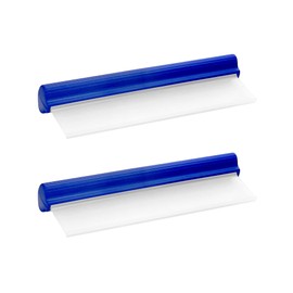 QWORK Car Squeegee, 2 Pack 12 inch Flexible Car Water Scraper Tool Silicone Window Squeegee for Car Or Home Use, Washing & Wiping Glass, Mirror & Shower Doors, Blue