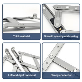 Universal Window Hinge Kit - Pair of 10 inch Stainless Steel Window Stay Double Glazing Friction Stay PVC 13mm 17mm Stack uPVC Window Friction Stay Hinges Top Hung/Side Hung