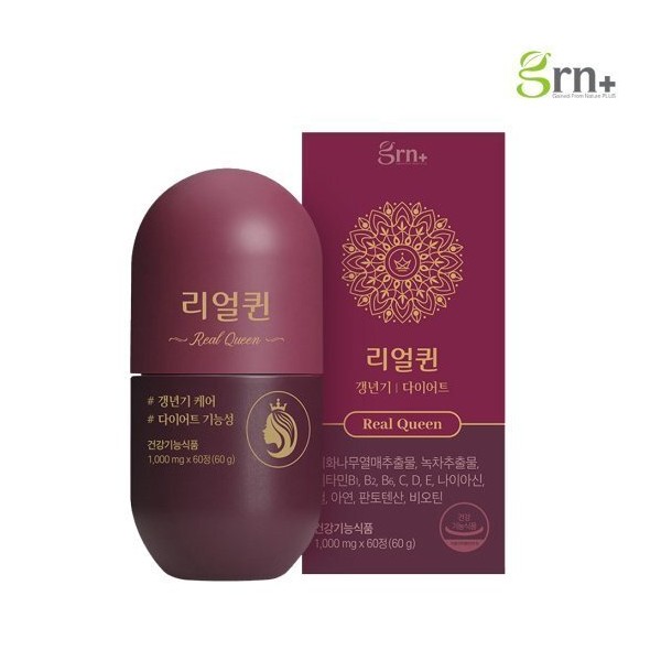 GRN Menopausal Diet Real Queen 1 bottle (1 month supply) / Prickly pear extract + catechin, single option / GRN 갱년기 다이어트 리얼퀸 1병(1개월분) / 회화나무추출물+카테킨, 단일옵션