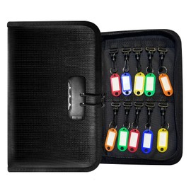 20 Position Key Organizer with Combination Lock, Waterproof Fireproof Key Storage Case, Key Holder Box for Rental Management Real Estate Sales Hotel Executives