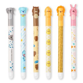 Thboxes Pack of 6 Erasable Ballpoint Pens, 0.5 mm Gel Pens, Erasable Rollerball Pen with Black and Blue Ink, Erasable Pens for School Supplies, Office Supplies