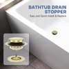 Brushed Gold Upgraded Tip Toe Tub Stopper, Universal Pop Up