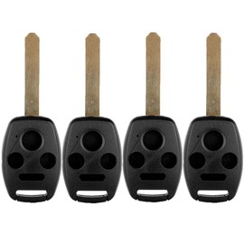 cciyu X 4 Flip Key Fob with Key Blade (CASE) 4 buttons Replacement for 06-15 for Honda for Civic for CR-V for Accord for Pilot for Insight for Accord for Crosstour for Odyssey for CR-Z KR55WK49308