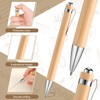 Tenare 40 Pcs Bamboo Ballpoint Pens Retractable Ballpoint Pens 1.0