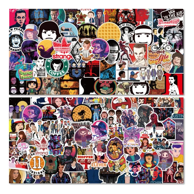 Stranger Things 100 Calcomanias Stickers Serie Contra Agua