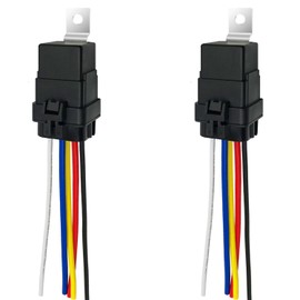 irhapsody Relay 24V, 30/40 Amp Waterproof Relay, 5 Pin Automotive Relay, Spdt 5 Prong 24-Volt Relay with Heavy Duty Pigtail Wiring Harness