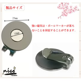 Adhere Golf Marker Golf Clip Golf Cap Without Ball Marker (Bright Black, 5 Pieces)