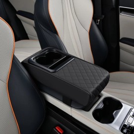 Unbranded Leather Car Central Armrest Box Cushion Console Cover Pad Protector Accessories