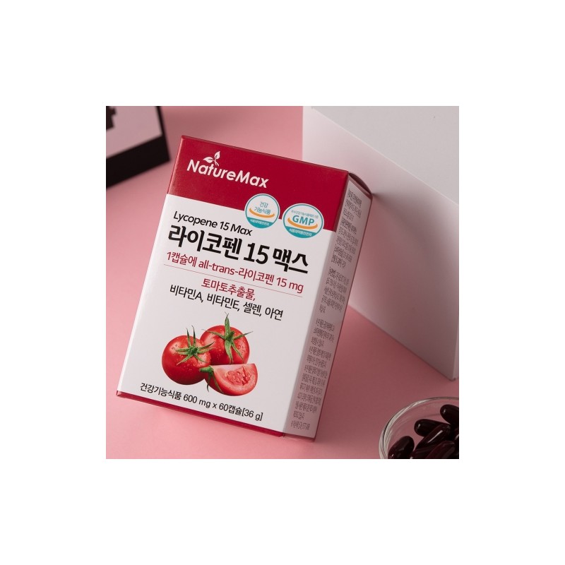 NatureMax Lycopene 15 Max 600mg 60 Capsules / 네이처맥스 라이코펜