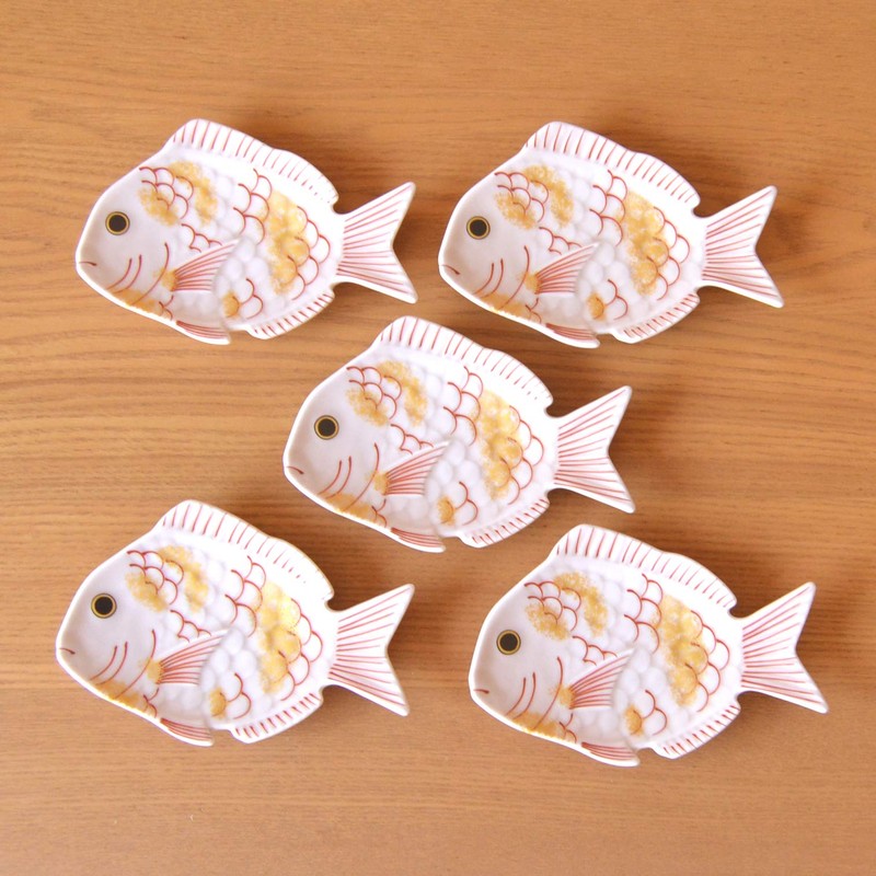 New Year Tableware, Japanese Tableware, Small Plate, Sea Bream, Lucky
