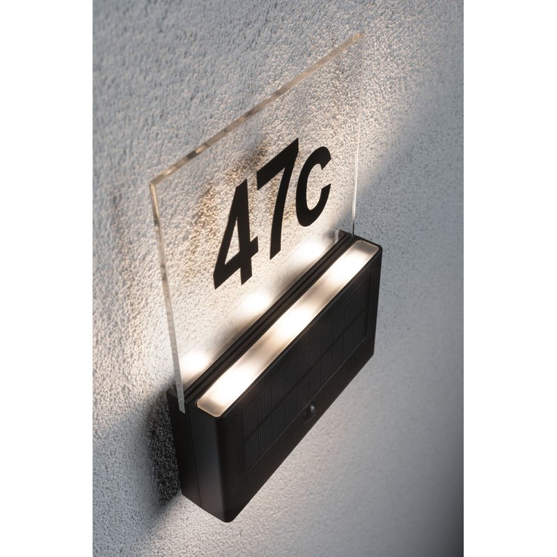 Paulmann Neda 94577 LED Solar House Number Light with Motion